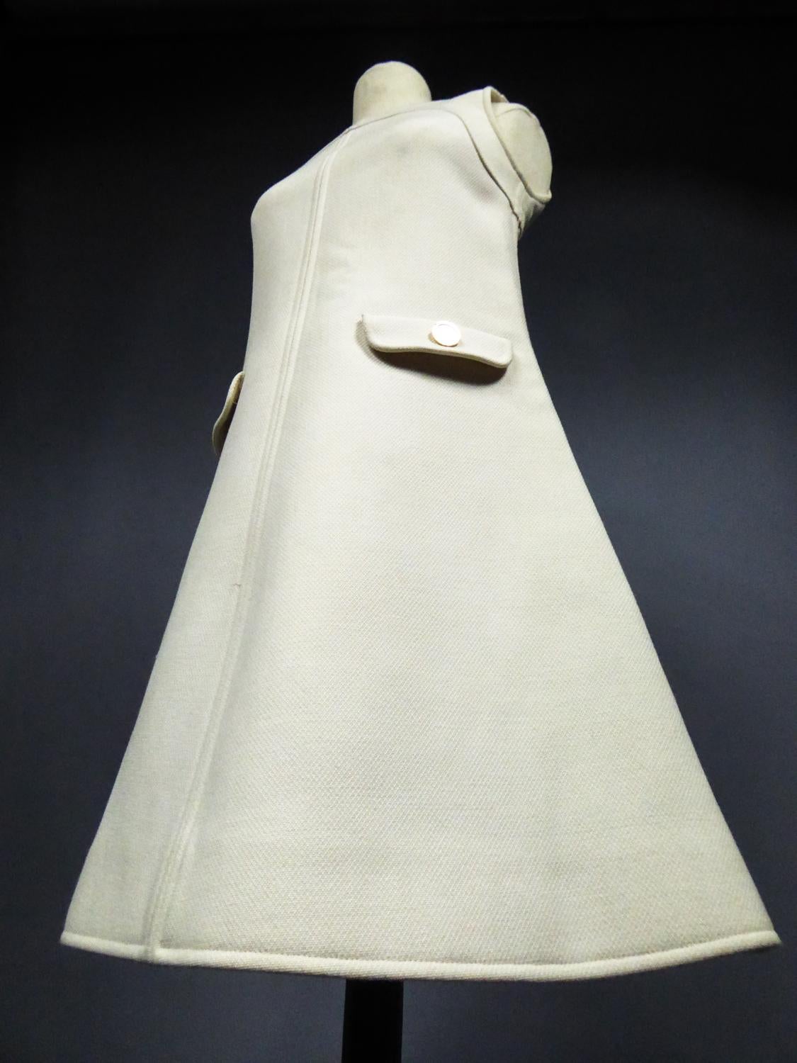 An André Courrèges Haute Couture Chasuble Mini Dress Circa 1968 5