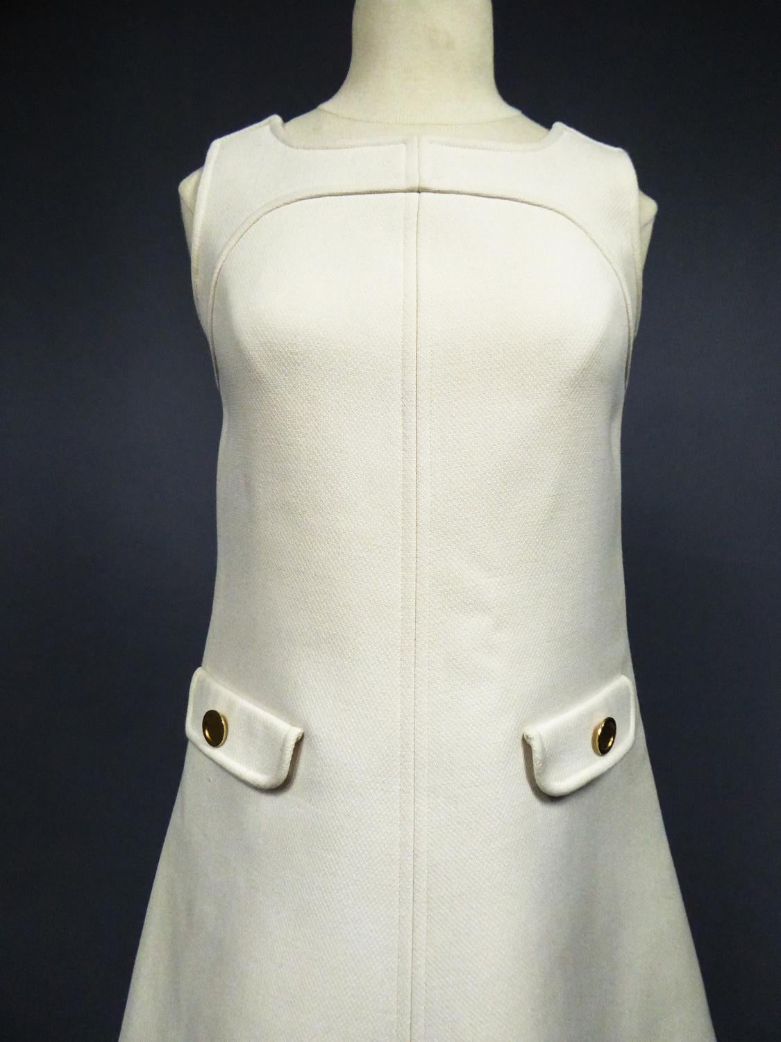 Women's An André Courrèges Haute Couture Chasuble Mini Dress Circa 1968