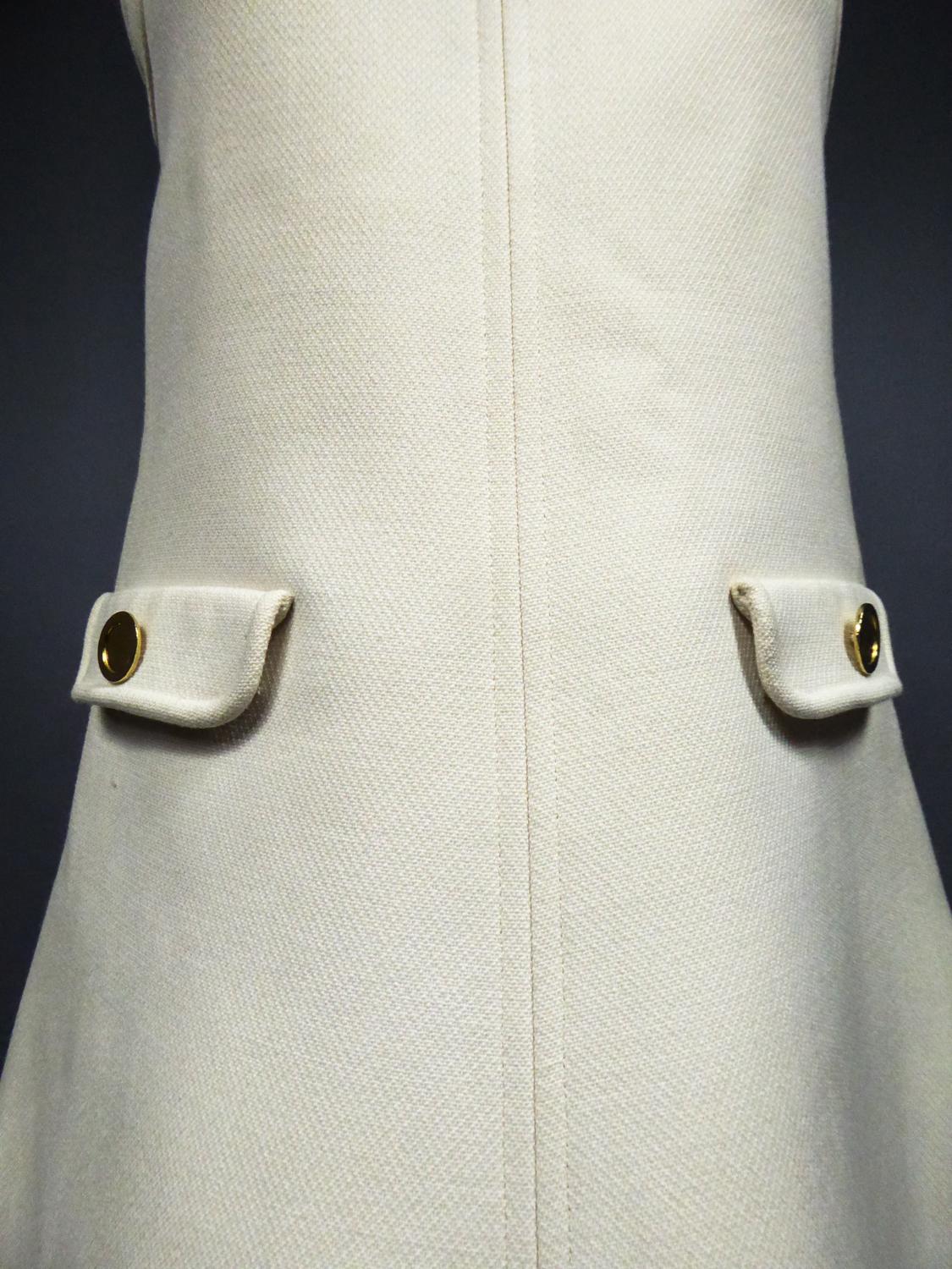 An André Courrèges Haute Couture Chasuble Mini Dress Circa 1968 1