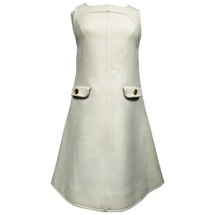 Used An André Courrèges Haute Couture Chasuble Mini Dress Circa 1968