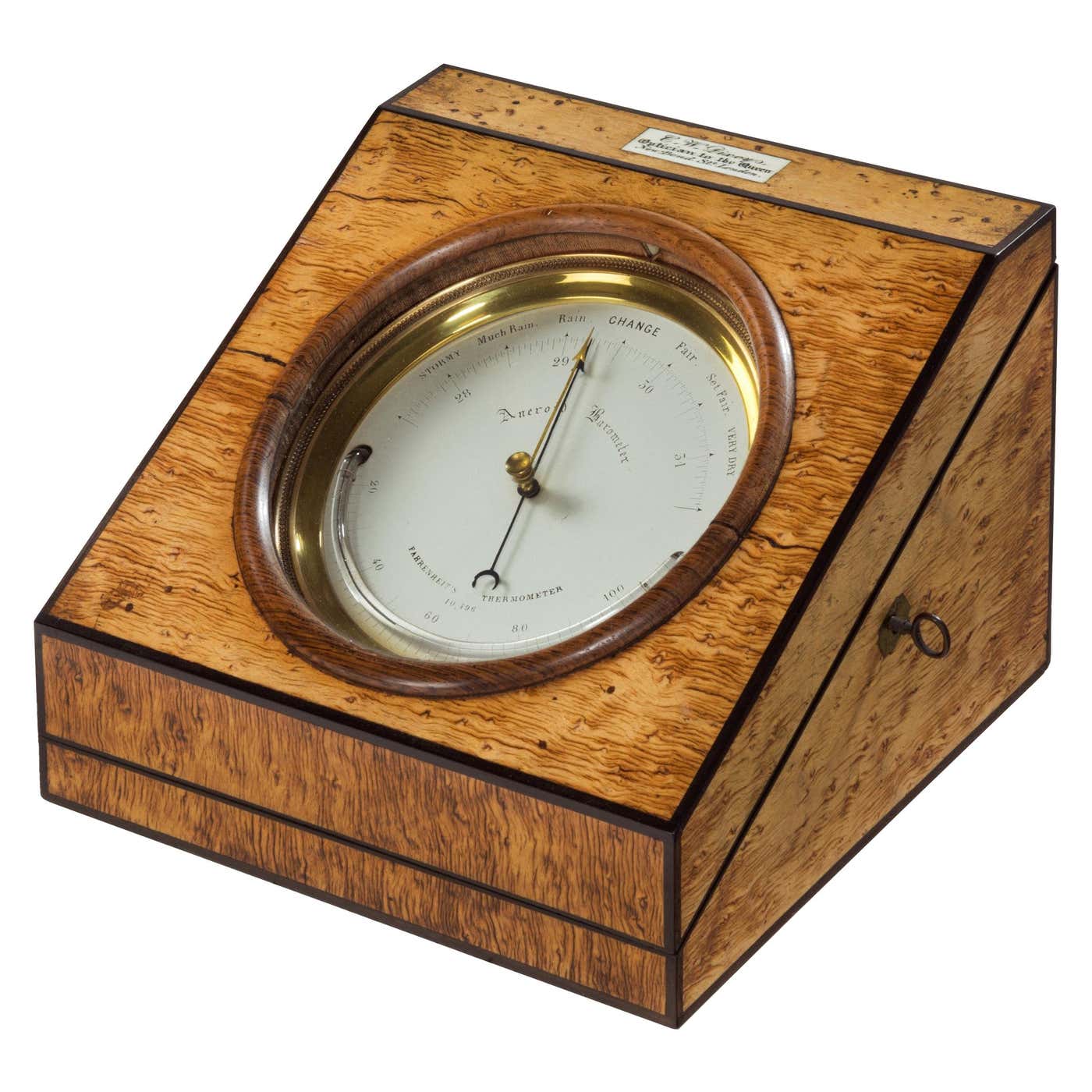 Aneroid Desk Barometer by C W Dixey For Sale at 1stDibs | cw dixey