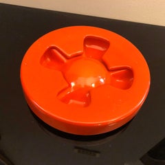 Angelo Mangiarotti Orange Ceramic Ashtray Made in Italy in 1967
