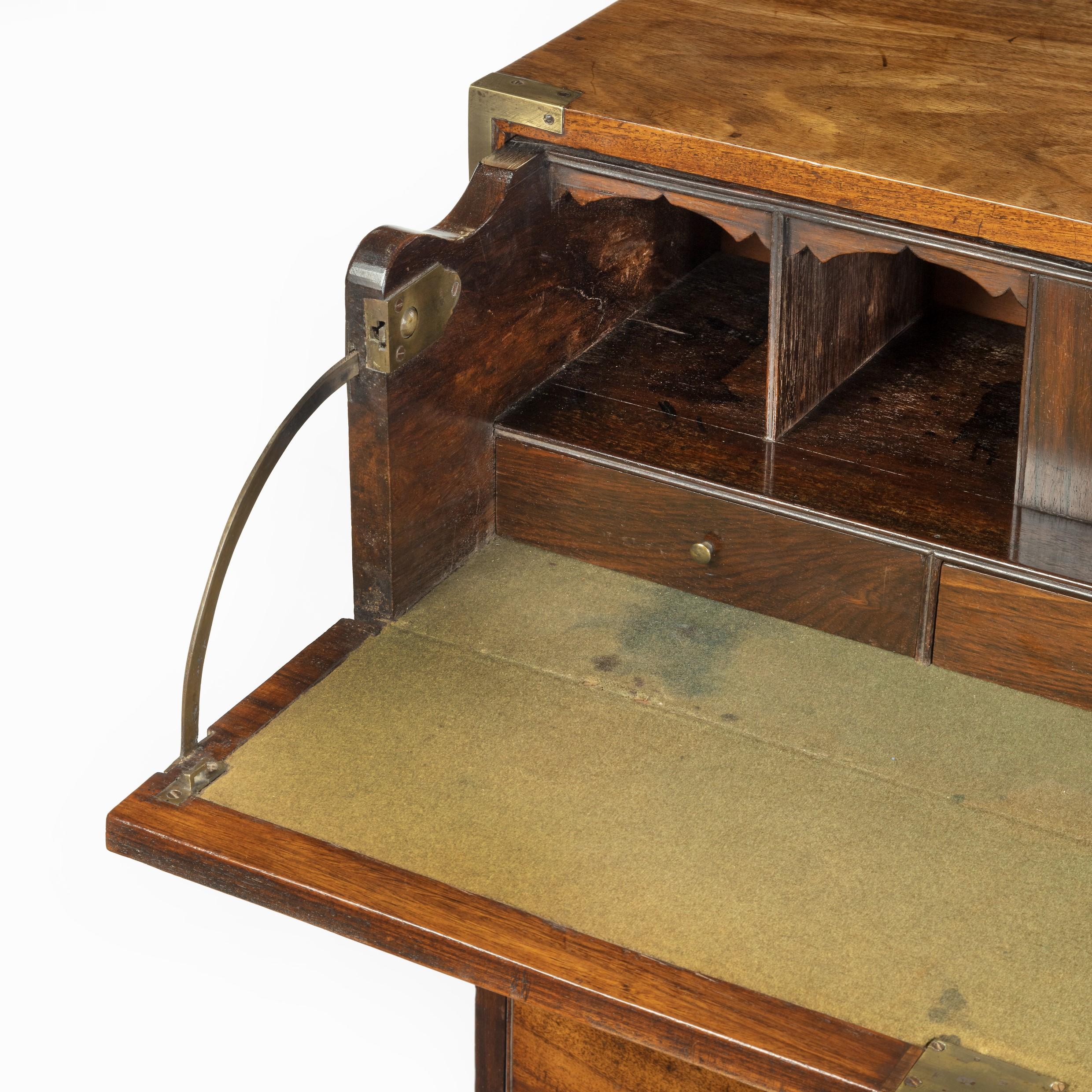 Early 19th Century Anglo-Chinese Hardwood Naval Officer’s Campaign Chest For Sale