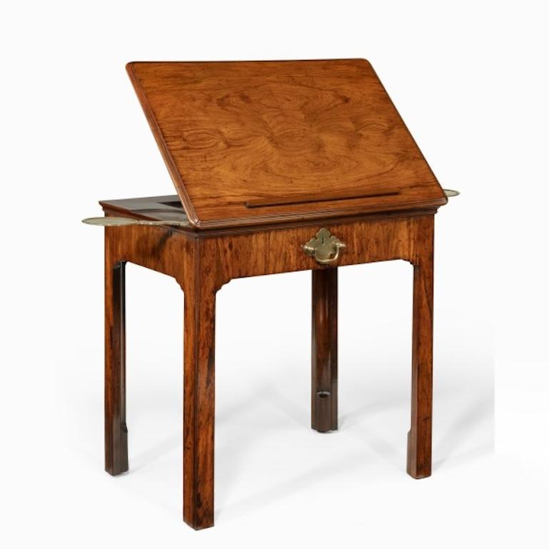 An Anglo-Chinese padouk metamorphic architect’s table For Sale 1