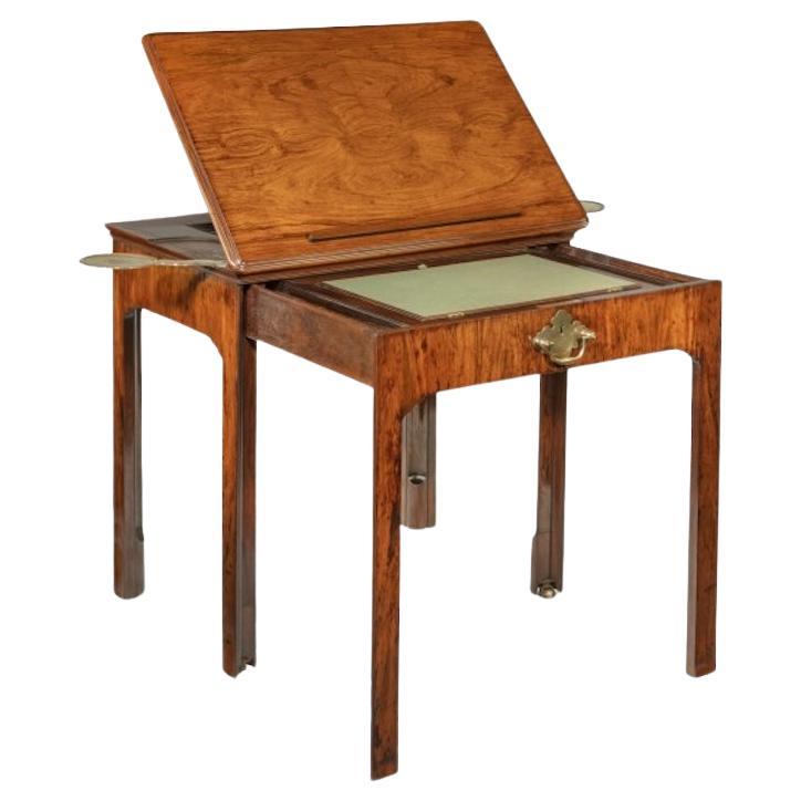 An Anglo-Chinese padouk metamorphic architect’s table For Sale