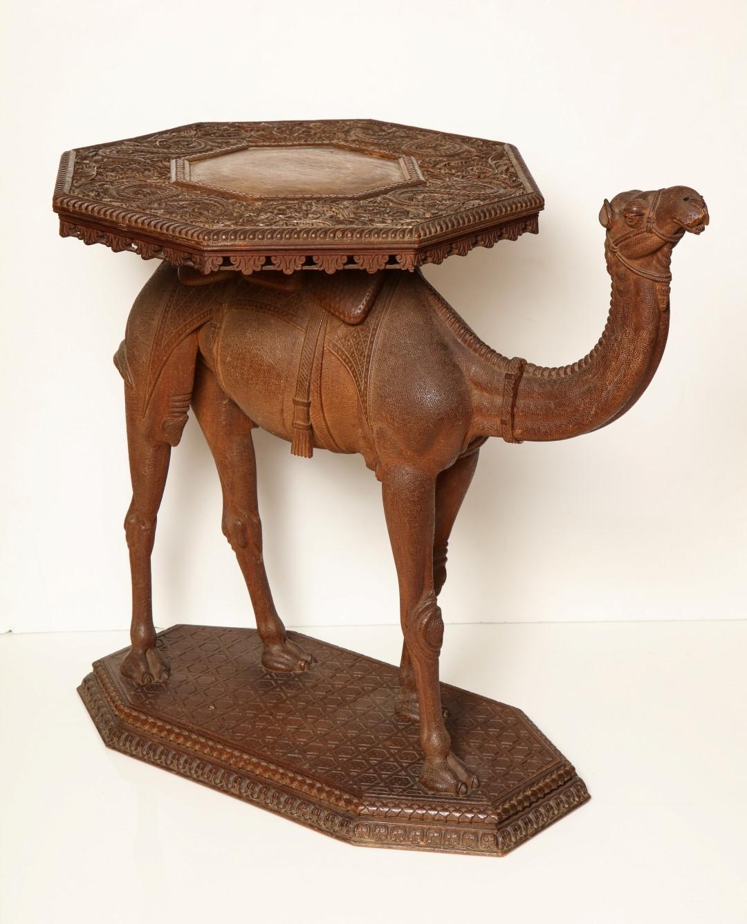 Anglo-Indian Hardwood Camel Side Table 1