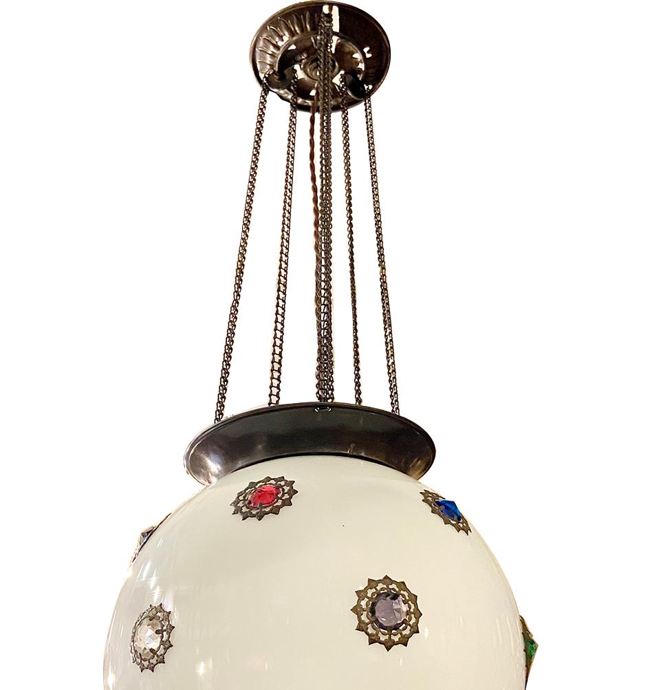 19th Century Anglo Indian Opaline Lantern