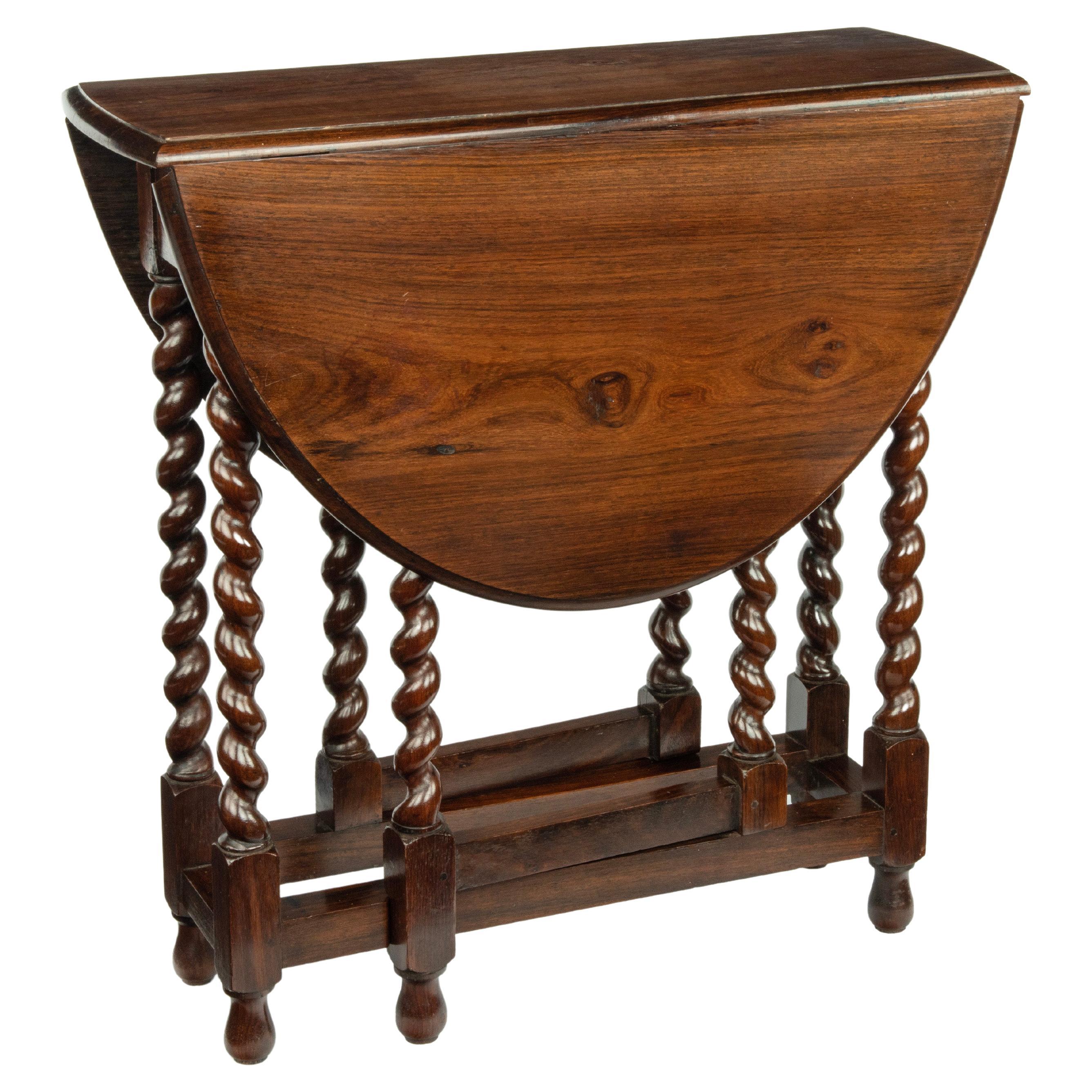 An Anglo Indian rosewood barley twist gateleg table For Sale at 1stDibs