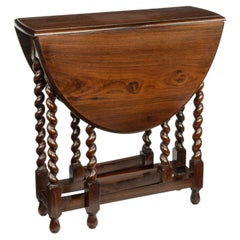 An Anglo Indian rosewood barley twist gateleg table