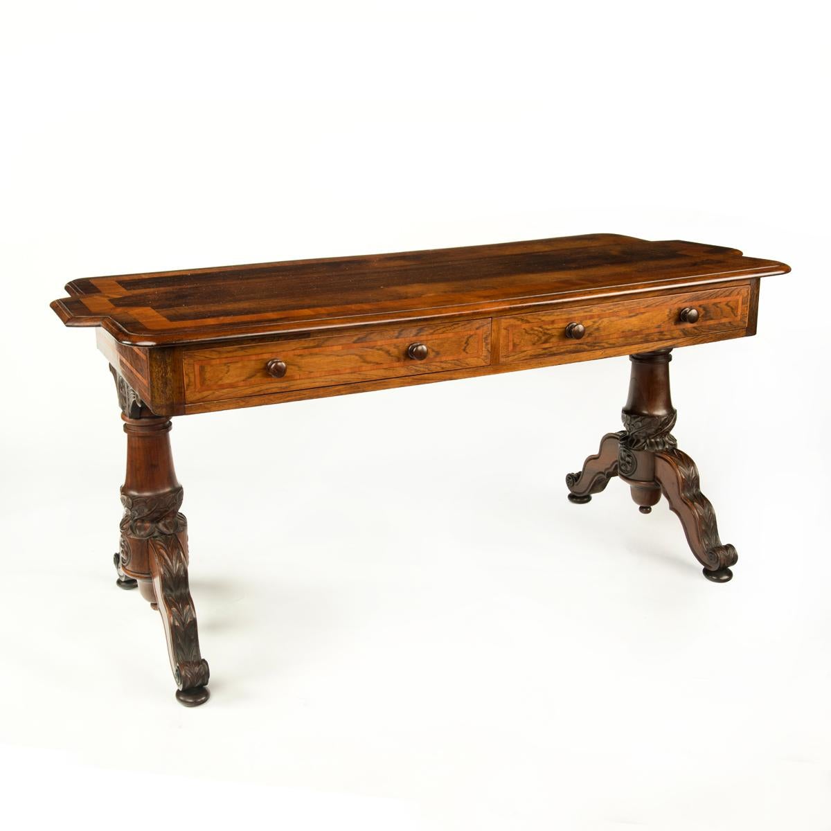 Anglo Indian Rosewood End Support Library Table 3