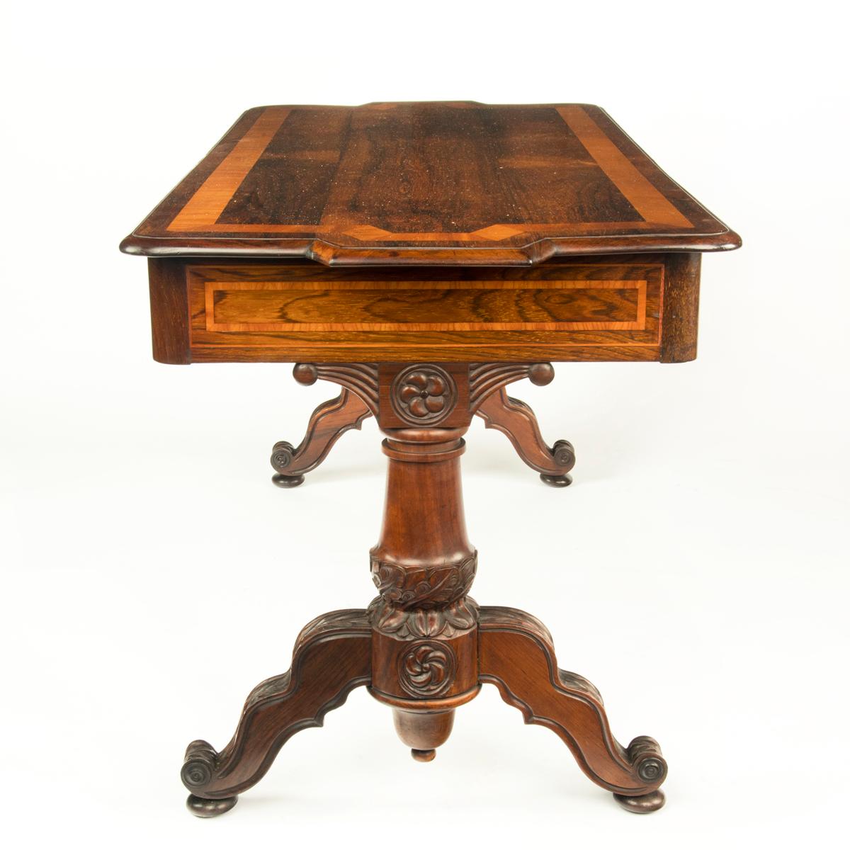 Anglo Indian Rosewood End Support Library Table 4