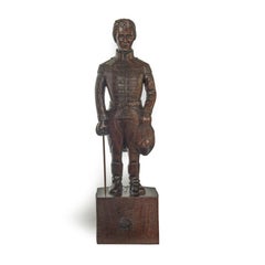 An Anglo-Indian teak carving of Arthur Wellesley Circa 1803