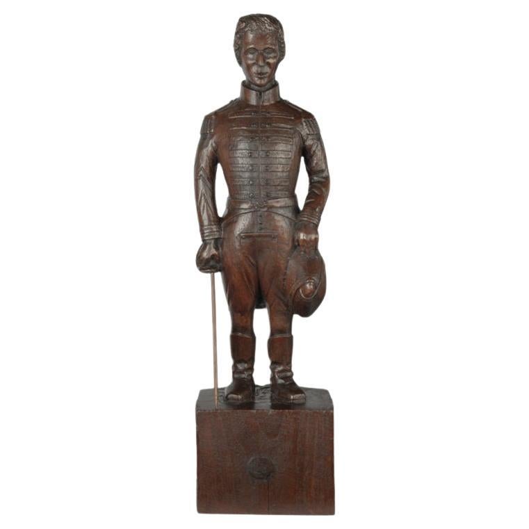 An Anglo-Indian teak carving of Arthur Wellesley Circa 1803 For Sale
