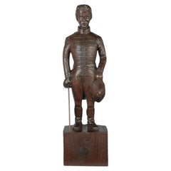 Antique An Anglo-Indian teak carving of Arthur Wellesley Circa 1803