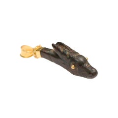 An Animal w Antlers Horizontal Charm (pendant only) w 21K gold