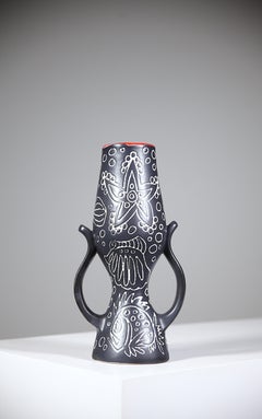 An Anthropomorphic Ceramic Vase by Marcel Santandreu Vallauris France 1970s