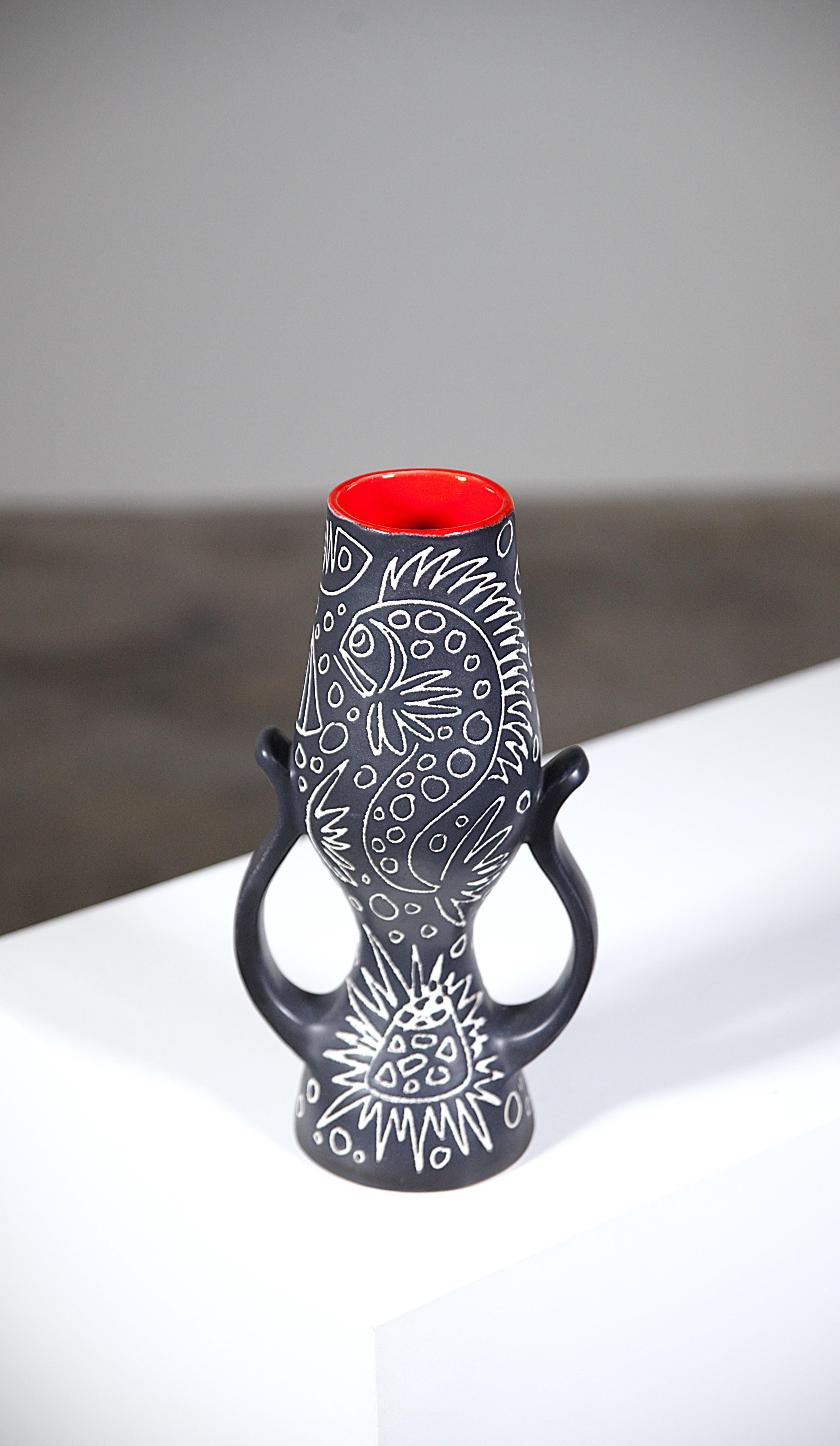 Vaso antropomorfo in ceramica di Marcel Santandreu Vallauris Francia anni '70 in vendita 1
