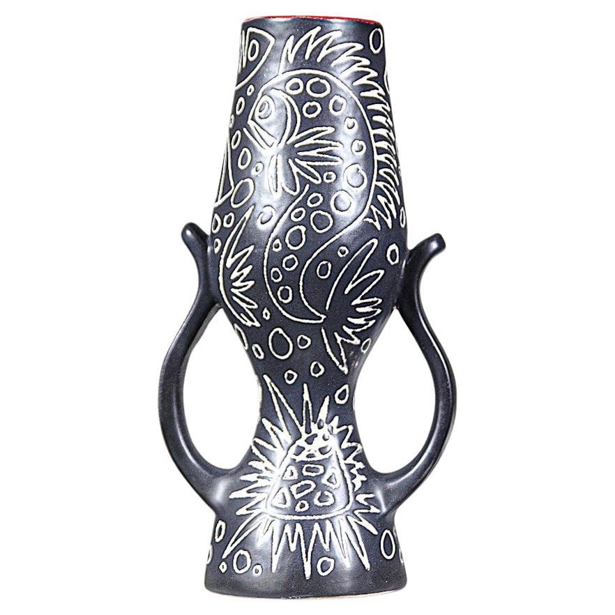 Vaso antropomorfo in ceramica di Marcel Santandreu Vallauris Francia anni '70