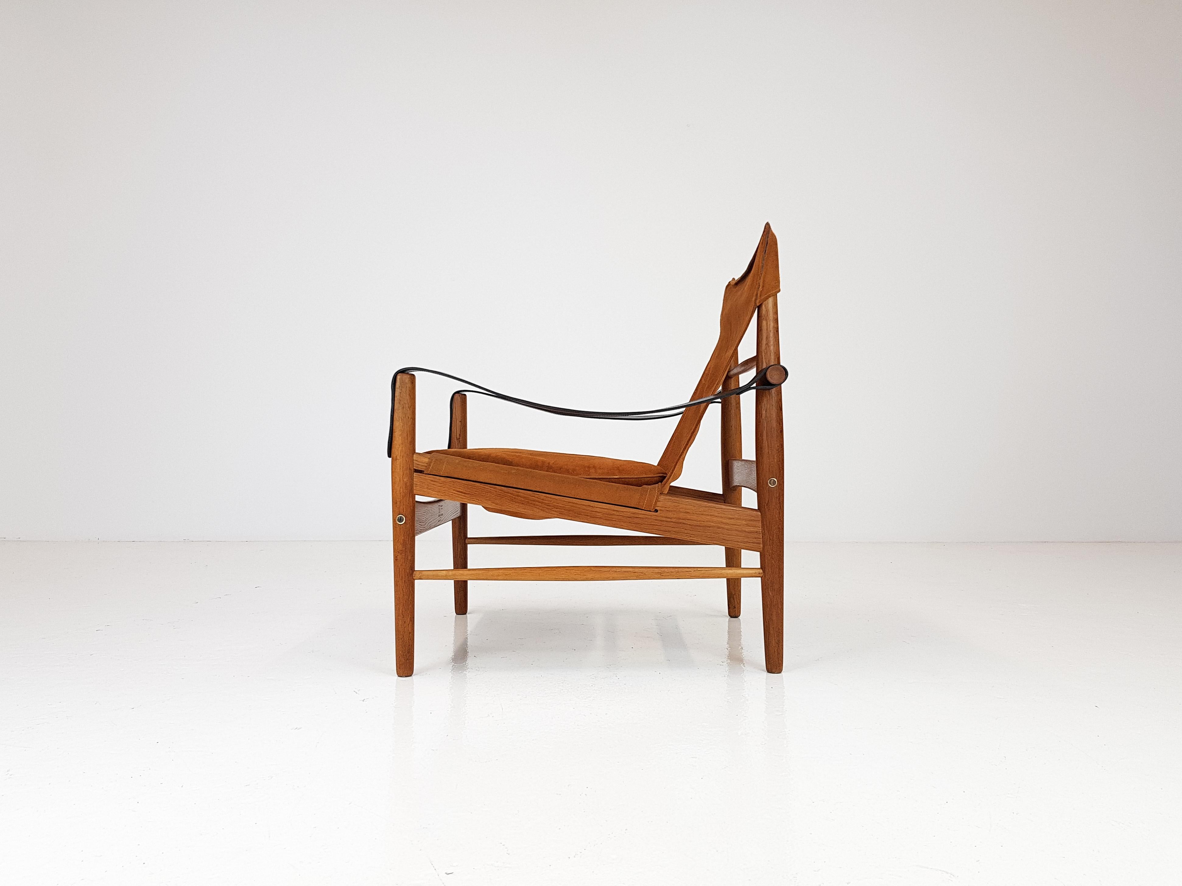 'Antilop' Safari Chair by Hans Olsen for Viskadalens Mobler, Sweden, 1950s 1