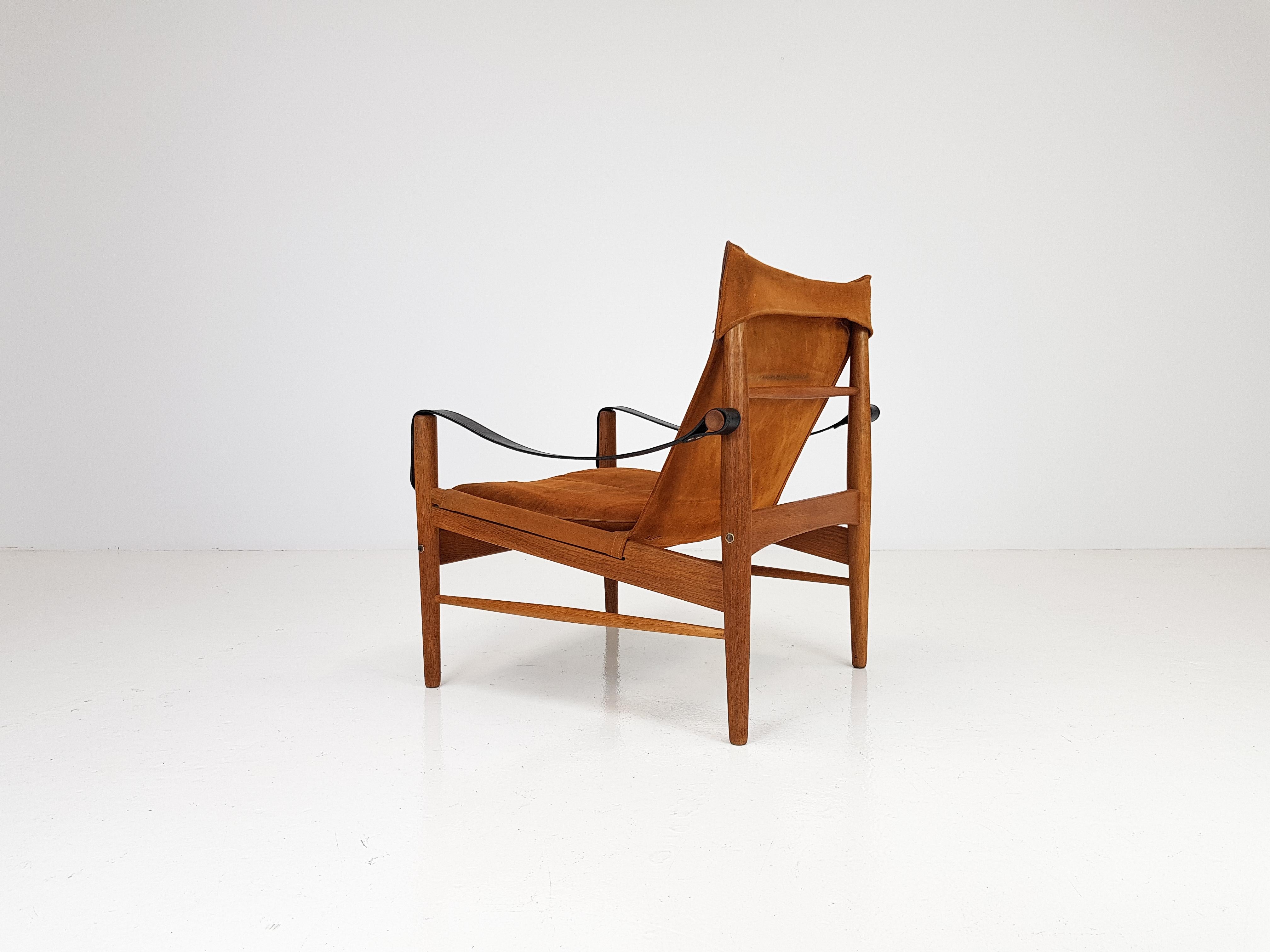 'Antilop' Safari Chair by Hans Olsen for Viskadalens Mobler, Sweden, 1950s 2