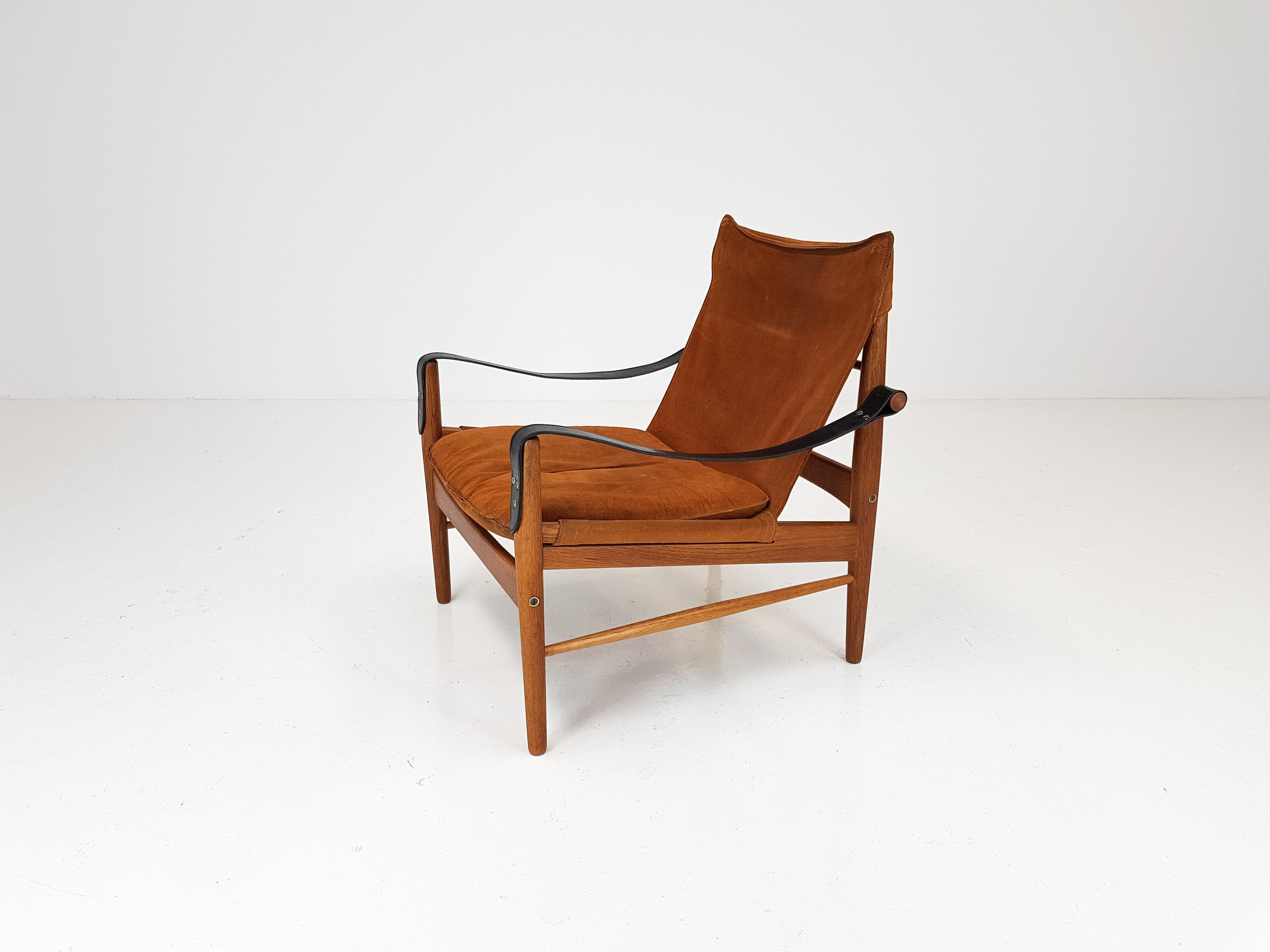 Swedish 'Antilop' Safari Chair by Hans Olsen for Viskadalens Mobler, Sweden, 1950s