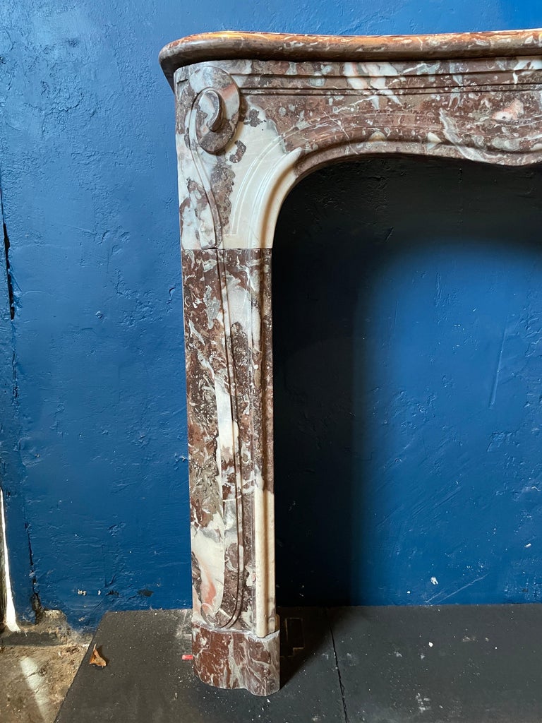 An Antique 18th Century French Marble Fireplace Mantel For Sale at 1stDibs