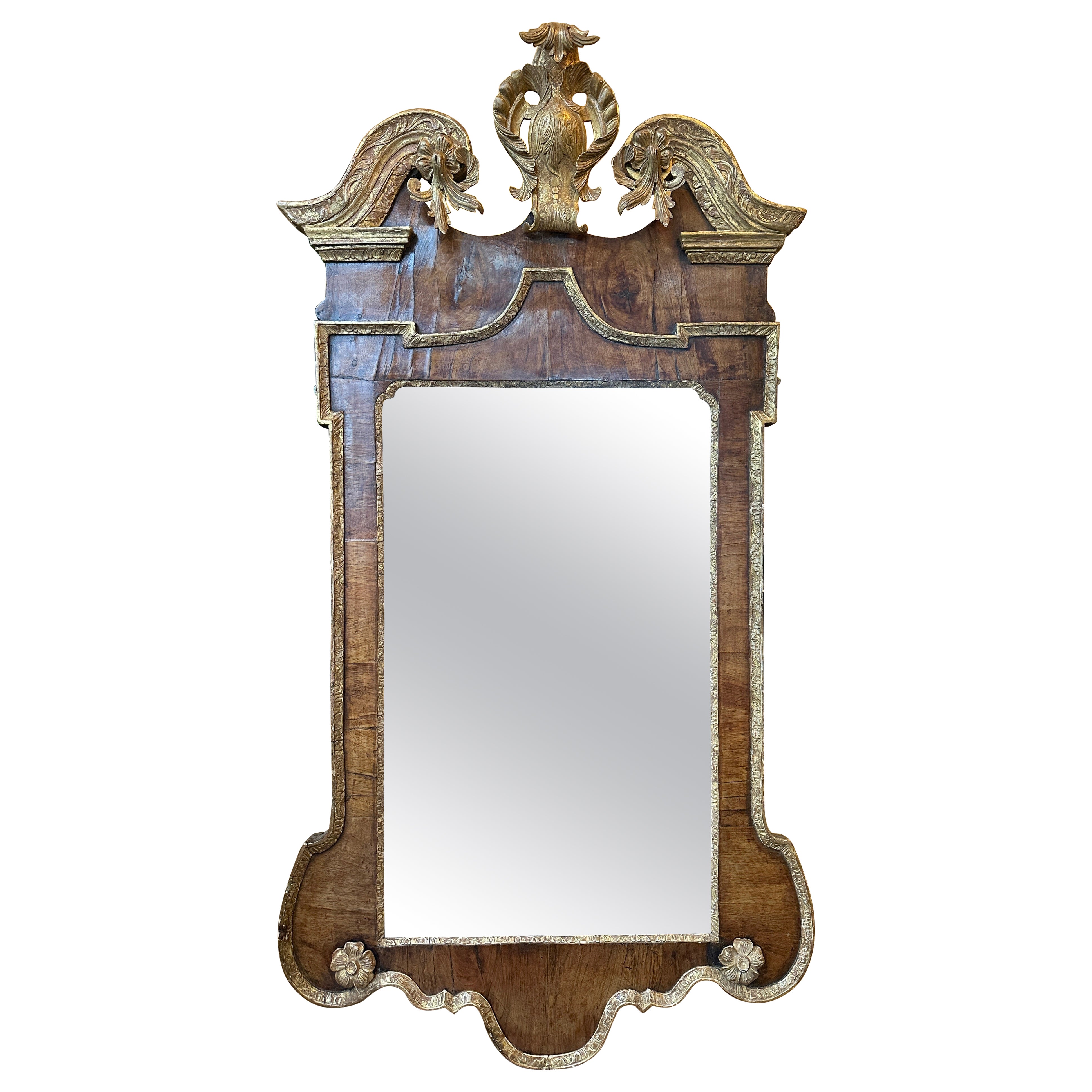 An Antique 18th Century Georgian Giltwood Pier Mirror