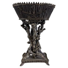 An antique 19th Century French Carved Root Wood Jardiniere