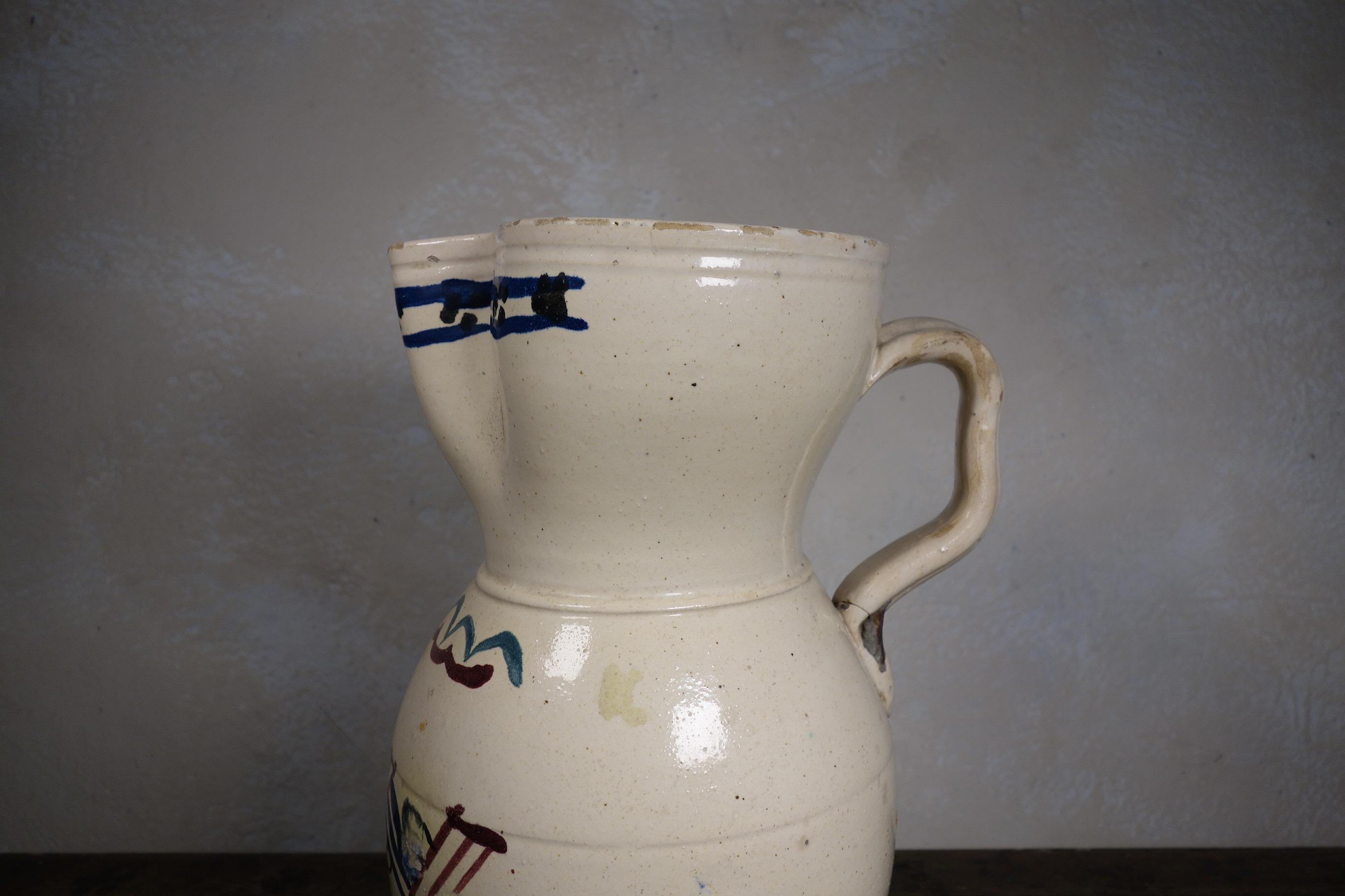 Antique 19th Century Pitcher, Jug Puglia, Italy 9