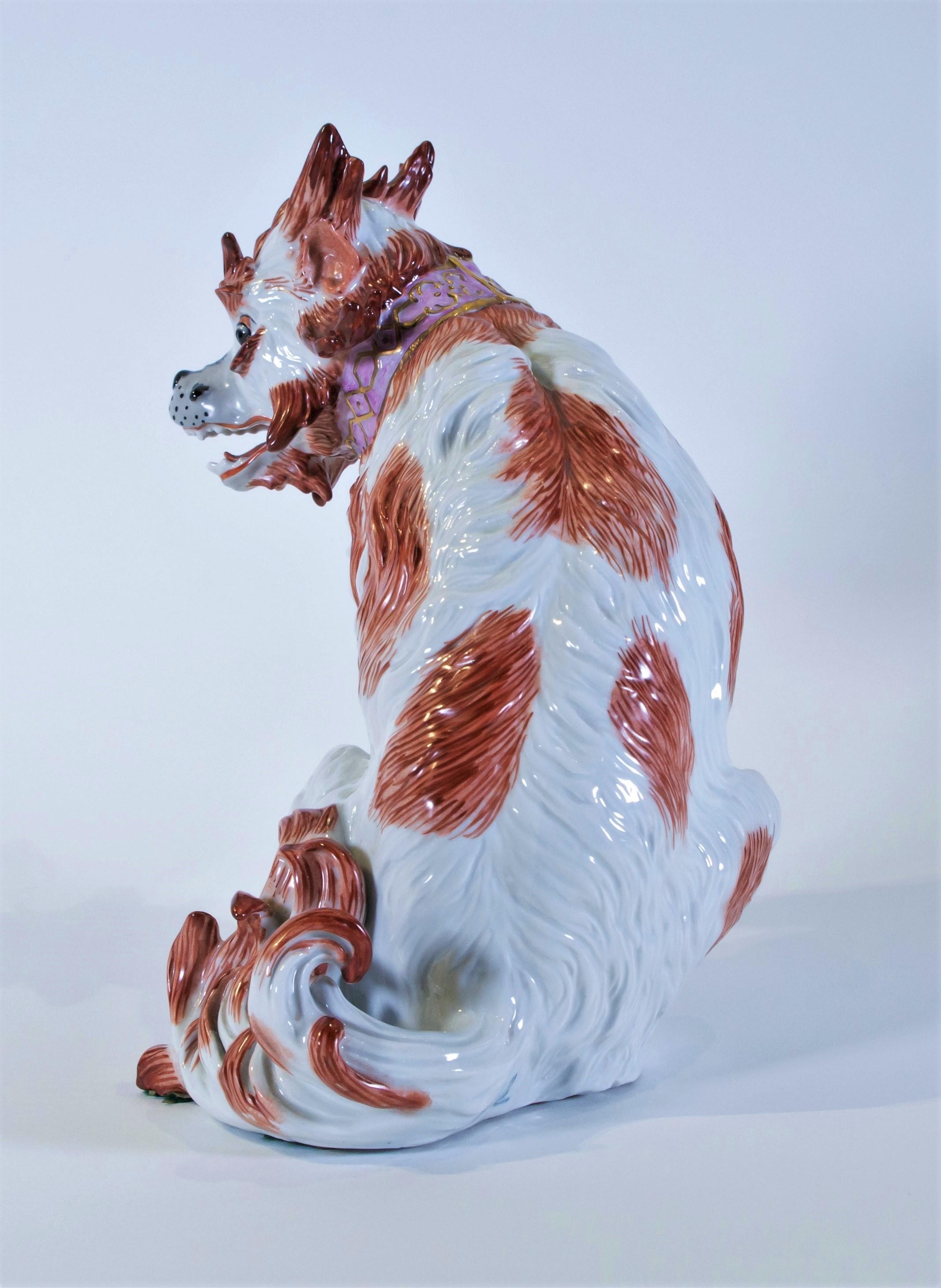 Antikes Porzellanmodell eines böhmischen Hundes aus dem 19. Jahrhundert, nach J. Kirchner (Louis XVI.) im Angebot