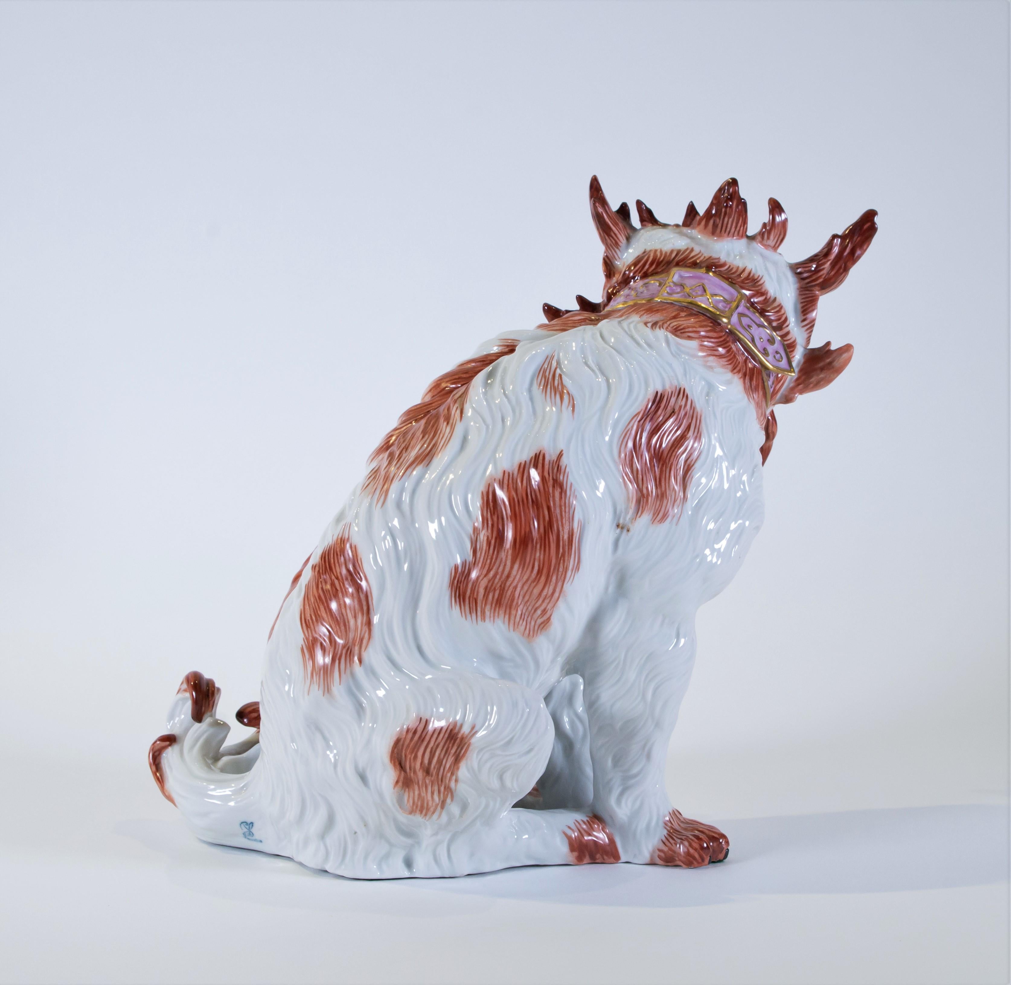Antikes Porzellanmodell eines böhmischen Hundes aus dem 19. Jahrhundert, nach J. Kirchner (Deutsch) im Angebot