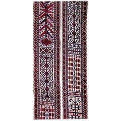 Ancien tapis Yomut du 19ème siècle, sangle de tente Yomud, bande, « Zeltband »