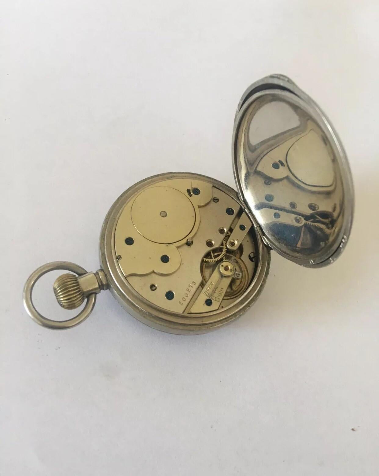 Women's or Men's Antique 8 Day Big Heavy Pocket Watch