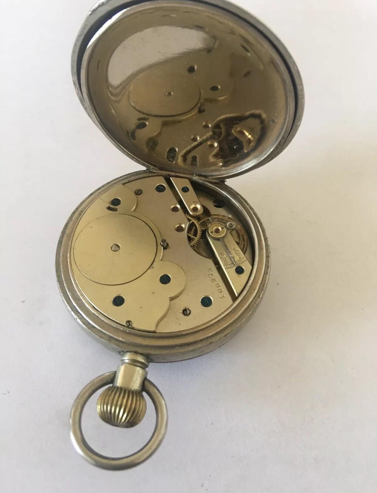 Antique 8 Day Big Heavy Pocket Watch 1