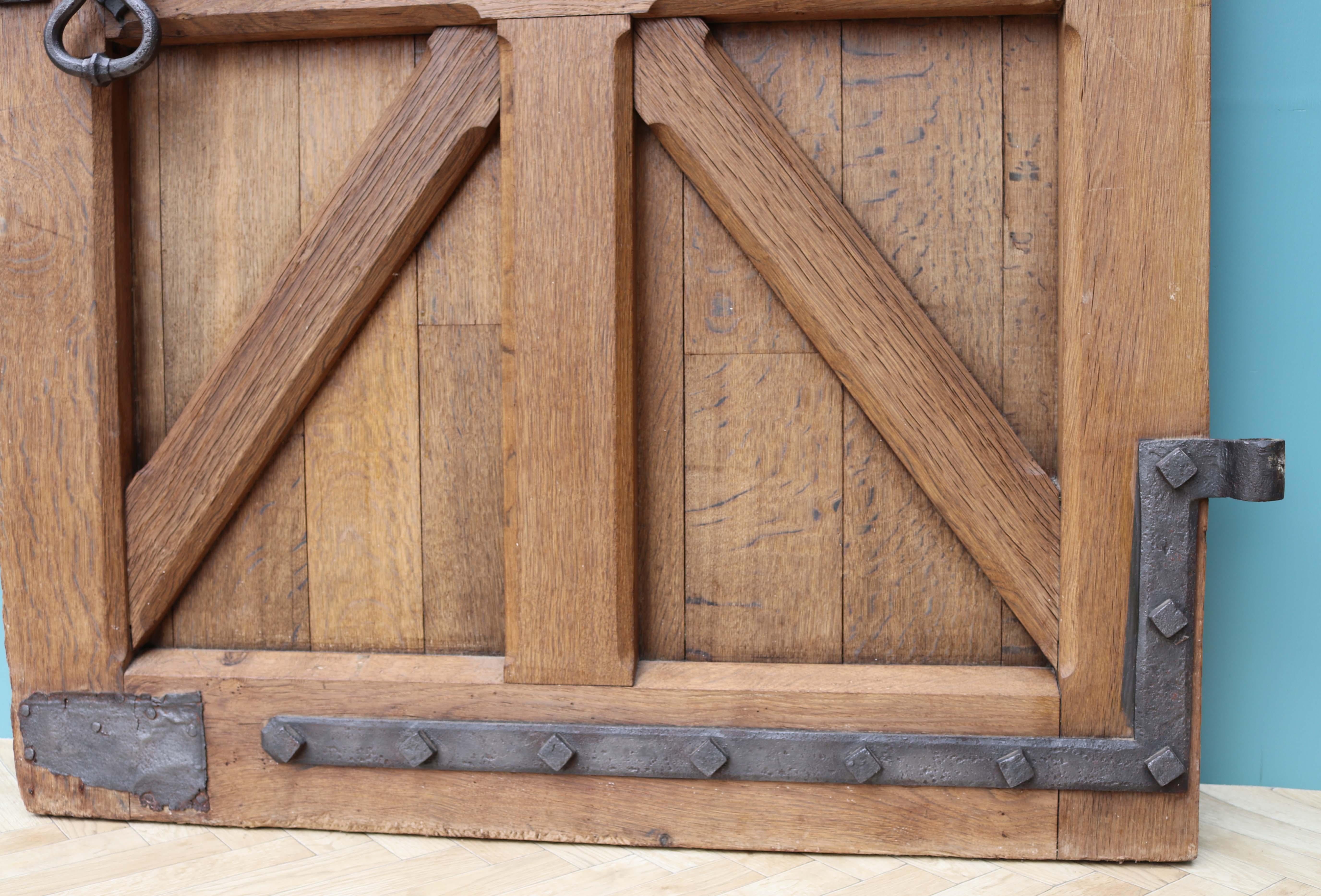 Hand-Crafted Antique Arched English Oak Door