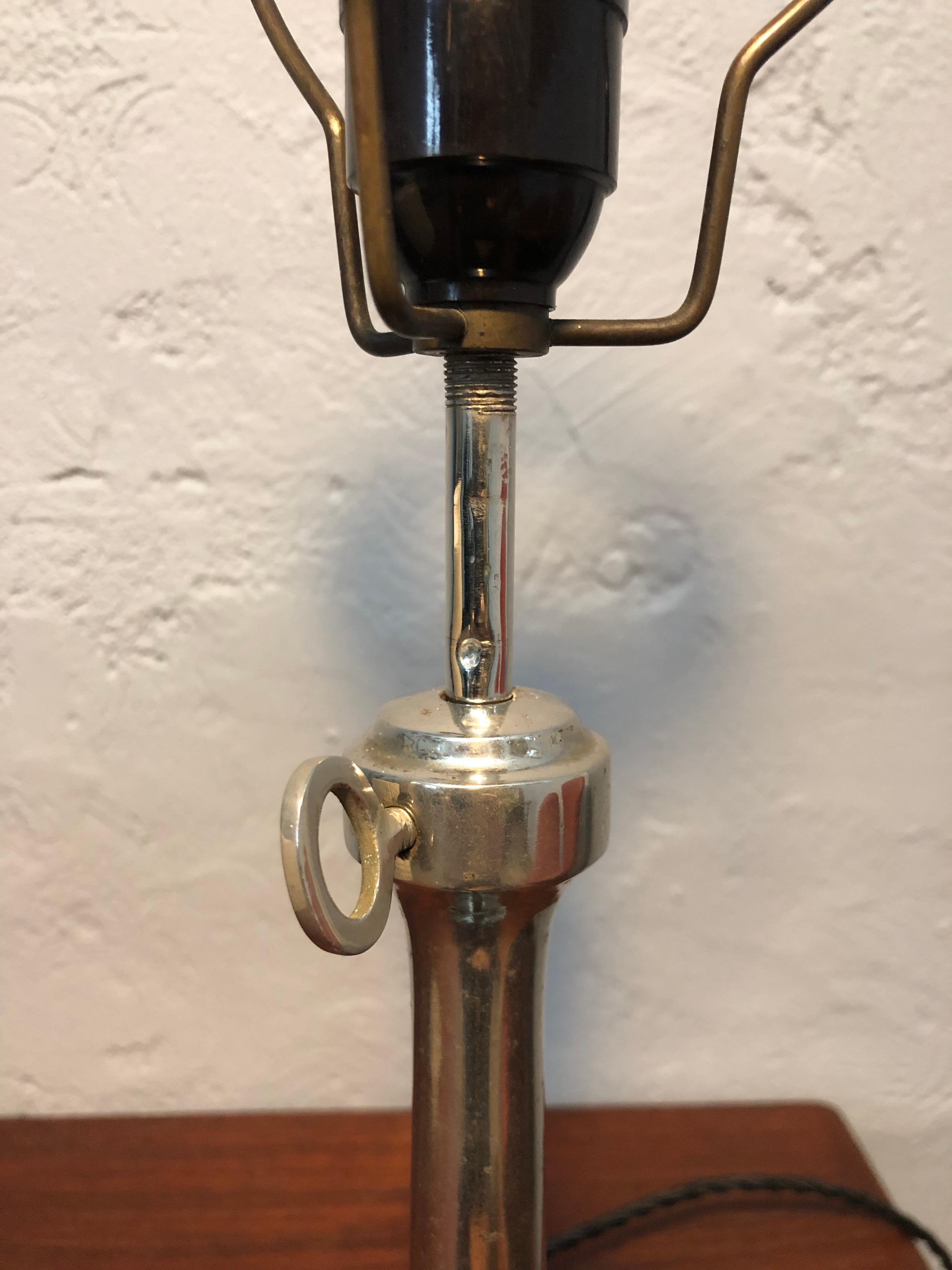 Aluminum Antique Art Deco Table Lamp from the 1920s For Sale