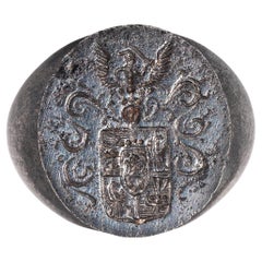 Un antico anello con sigillo in ferro di Berlino, CIRCA 1810