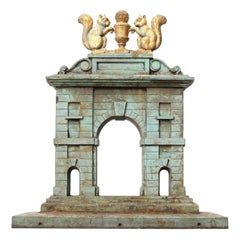 Antique Bronze Architectural Model of a Gateway