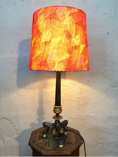 Lampada da tavolo a candelabro Napoleone III in bronzo antico del 1800