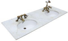 Antique Carrara Marble Double Basin