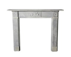 Antique Carved Stone 'Bullseye’ Fireplace Surround