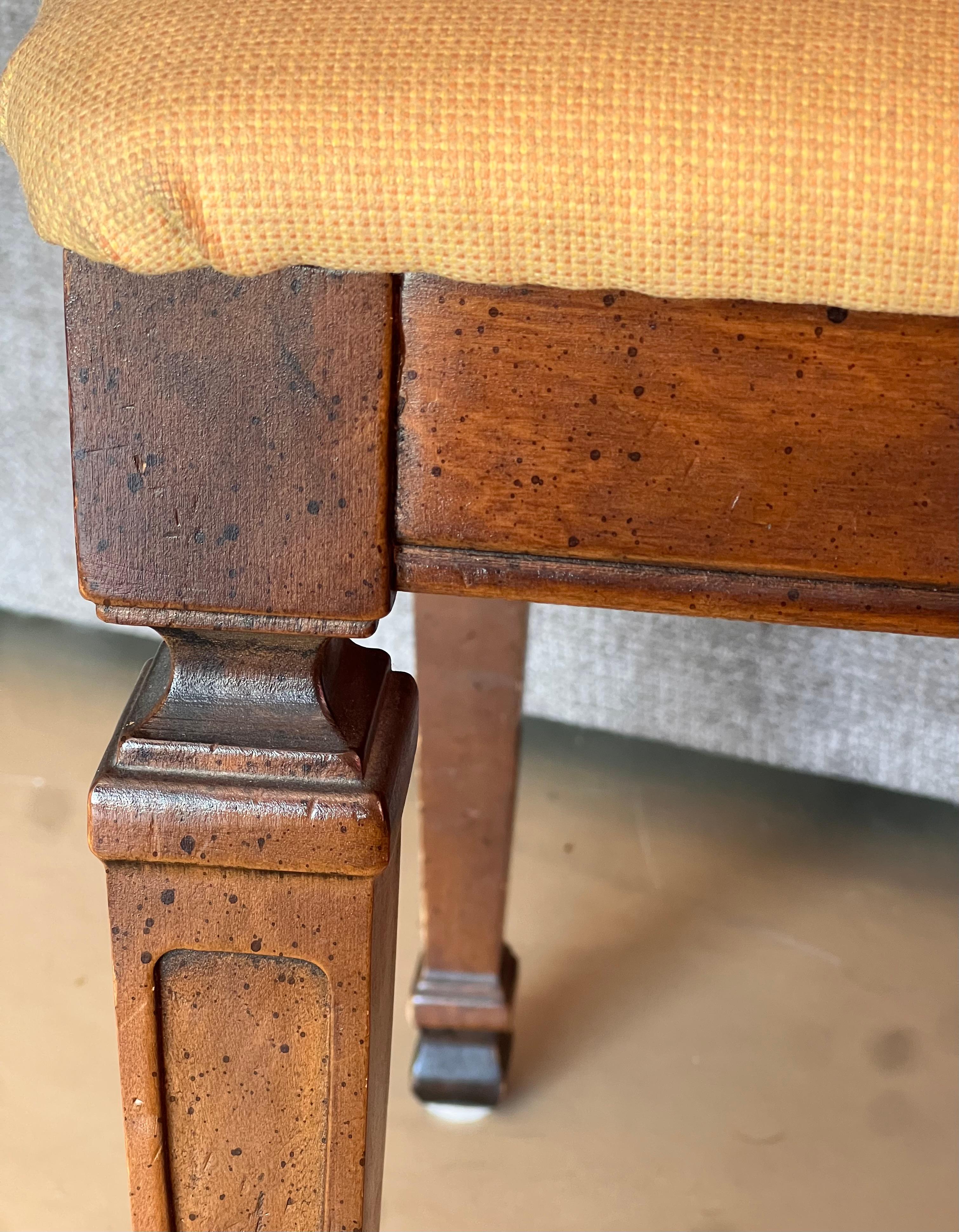 Ancienne chaise de salle à manger en bois sculpté et rotin, début du siècle en vente 13