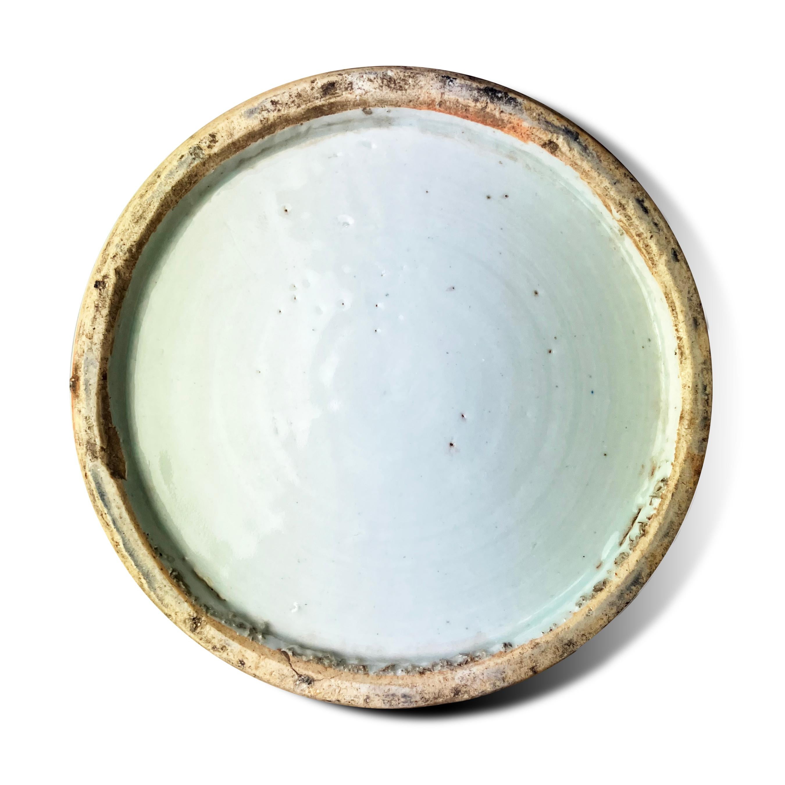 An Antique Chinese Celadon and Blue Lidded 'Phoenix' Vase Bon état - En vente à London, GB