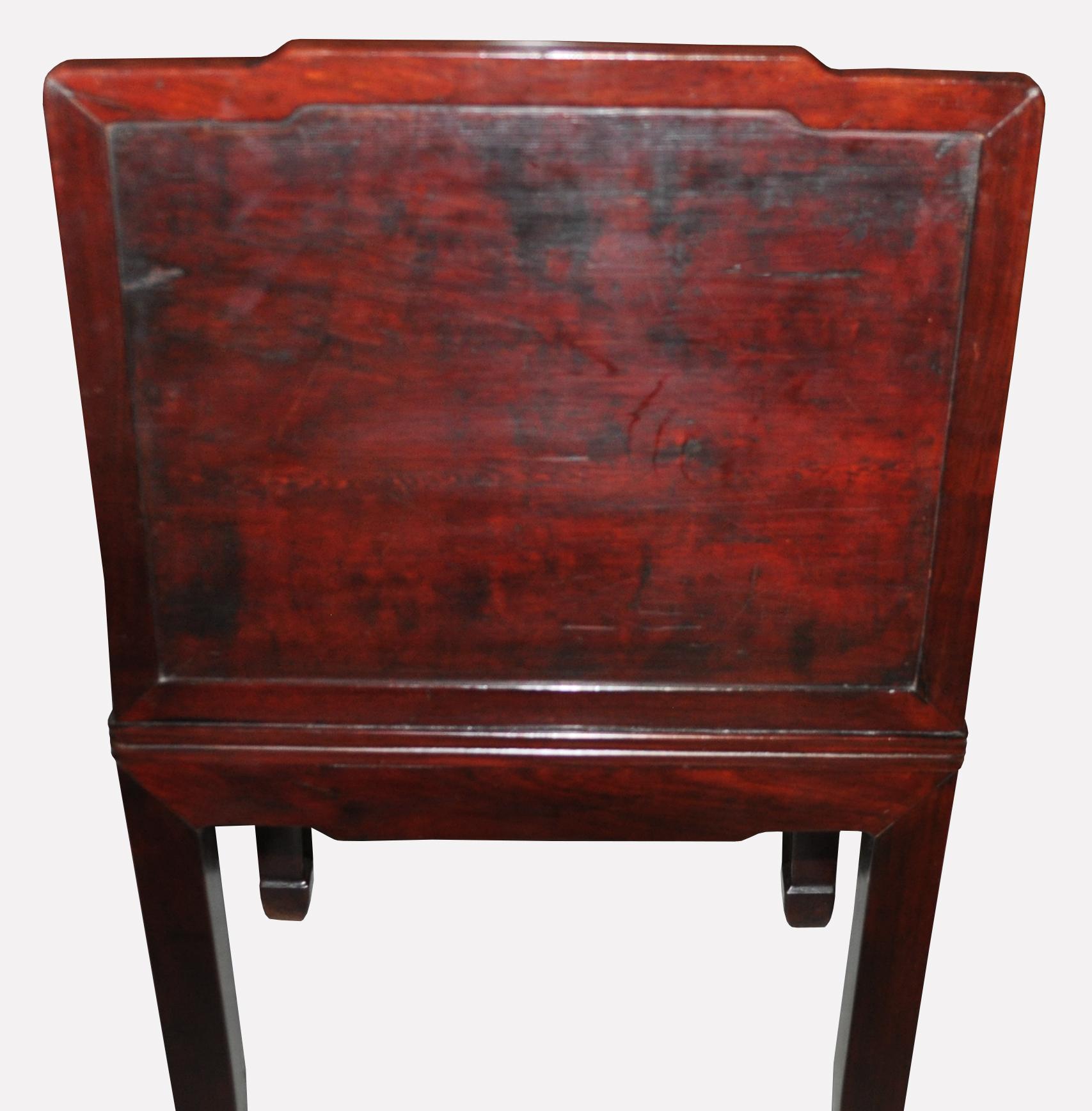 19th Century Antique Chinese Hongmu 'Rosewood' Side Chair For Sale