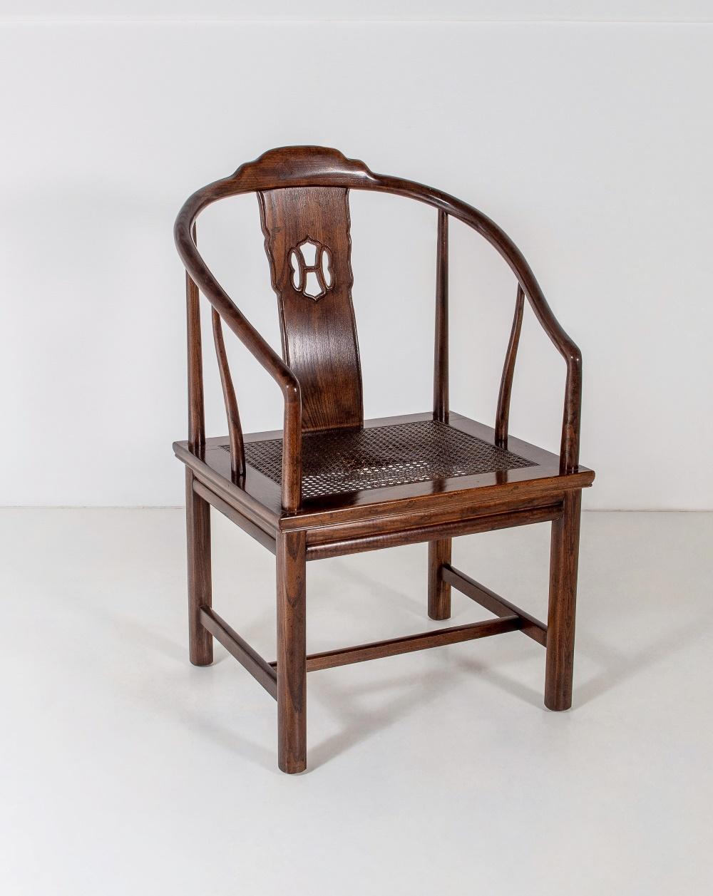 Antique Chinese Horseshoe Hongmu Late Qing Chair For Sale 4