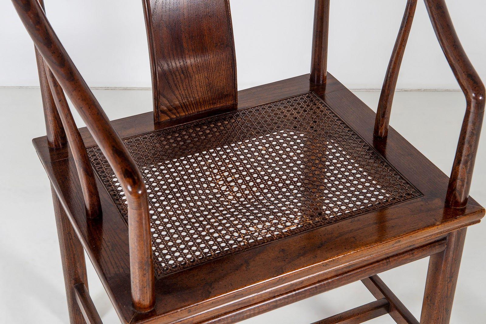 Antique Chinese Horseshoe Hongmu Late Qing Chair In Good Condition For Sale In Llanbrynmair, GB