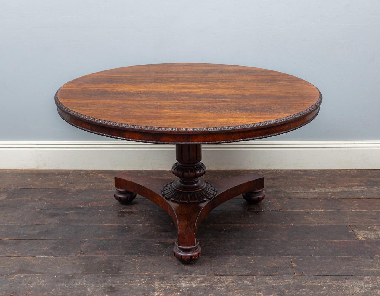 George IV Antique Circular Rosewood Table For Sale