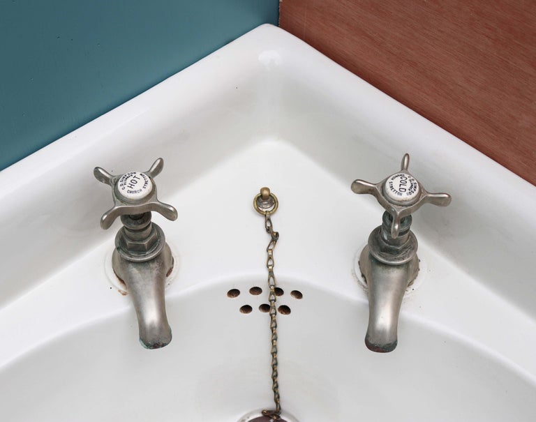 Antique Corner Sink with Wall Bracket For Sale at 1stDibs vintage