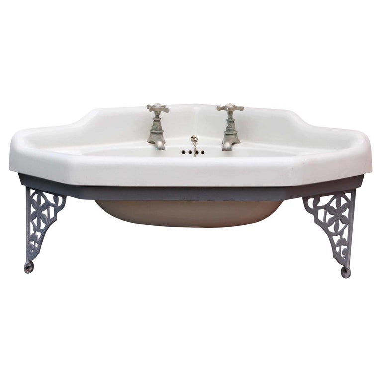 Antique Corner Sink with Wall Bracket For Sale at 1stDibs vintage