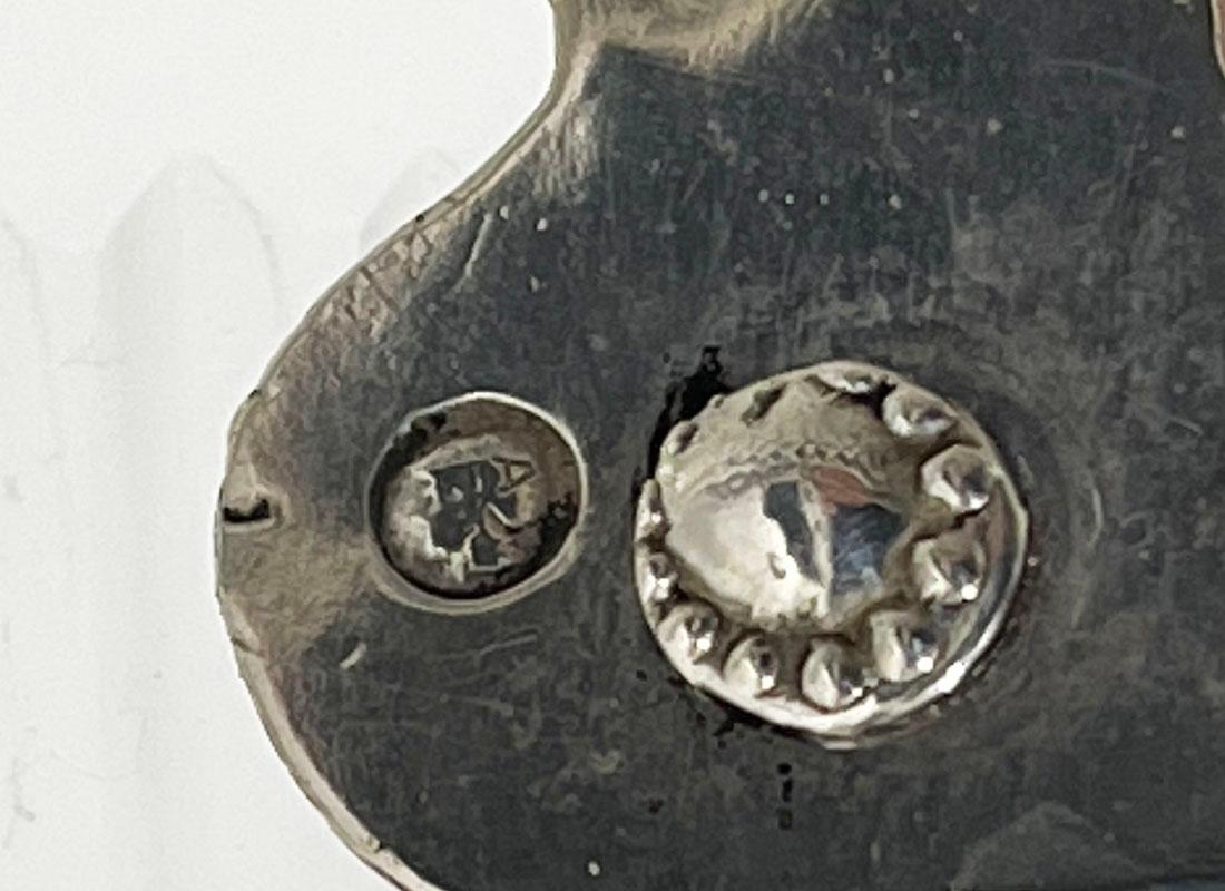 Antiguo Plato de Cristal en Forma de Barco con Asa de Plata Holandesa siglo XX en venta